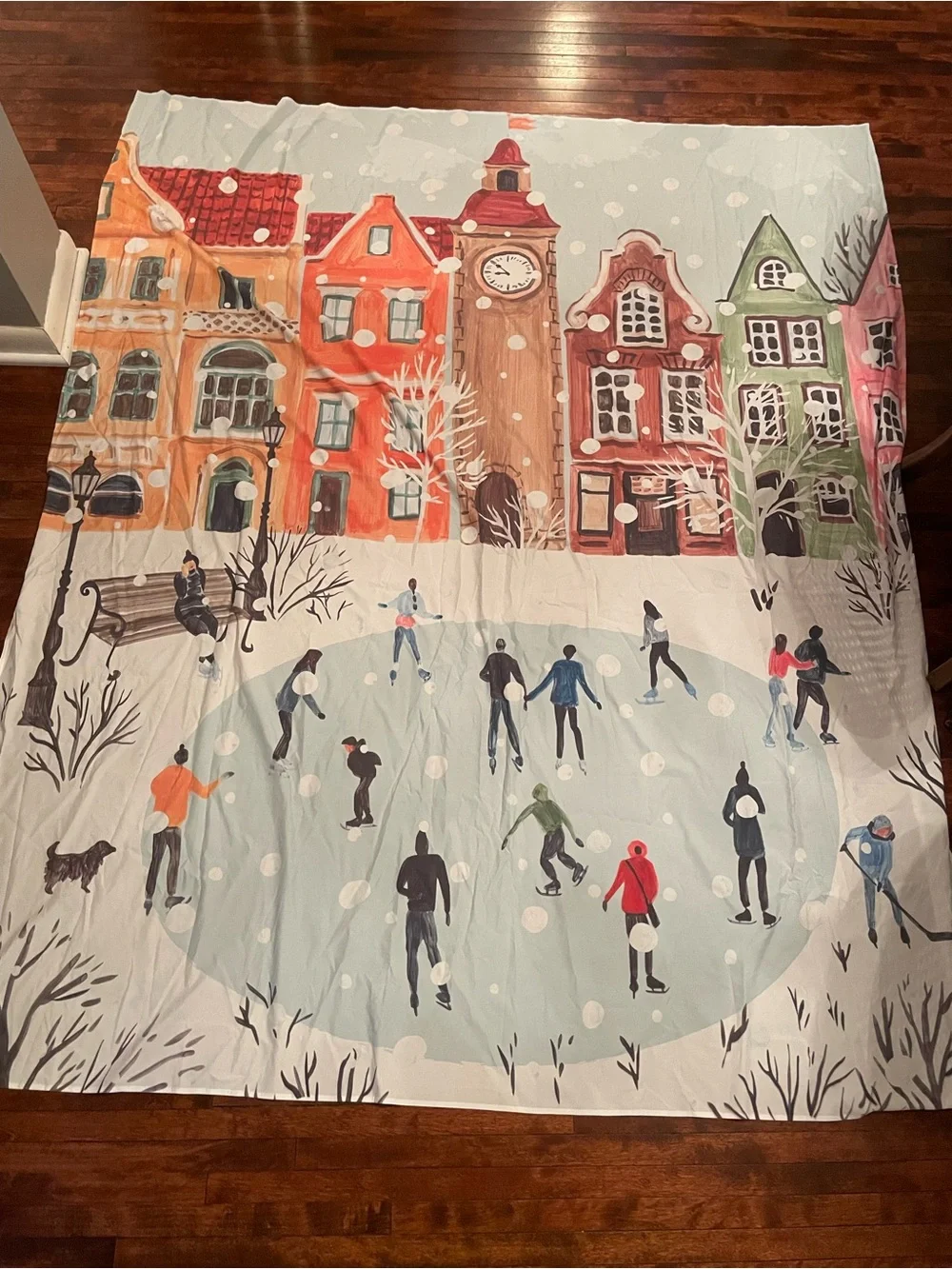 HUGE Winter Scene Tapestry for Child’s room or Nursery, 76” x 64”, Christmas